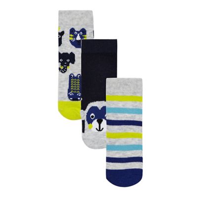 Baby boys' assorted animal print socks
